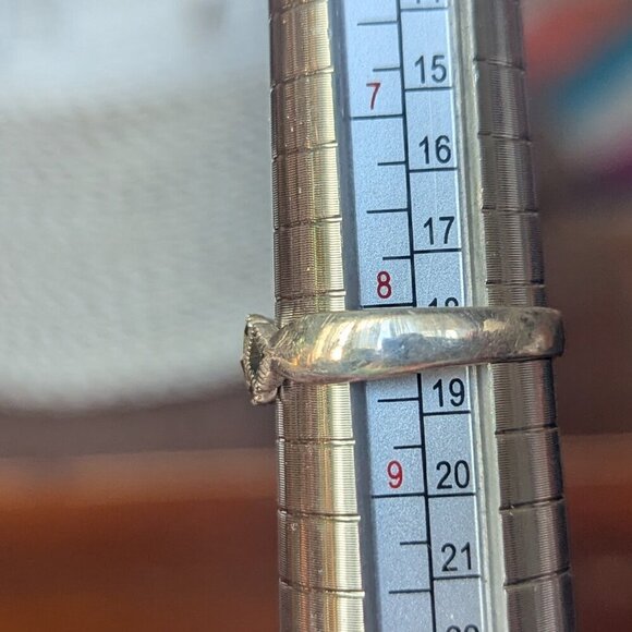 Estate Dainty Marcasite Ring Sterling Silver Minimalist Thin Victorian 925 - Picture 3 of 7